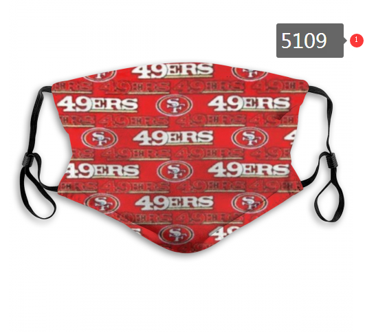 2020 NFL San Francisco 49ers Dust mask with filter->nfl dust mask->Sports Accessory